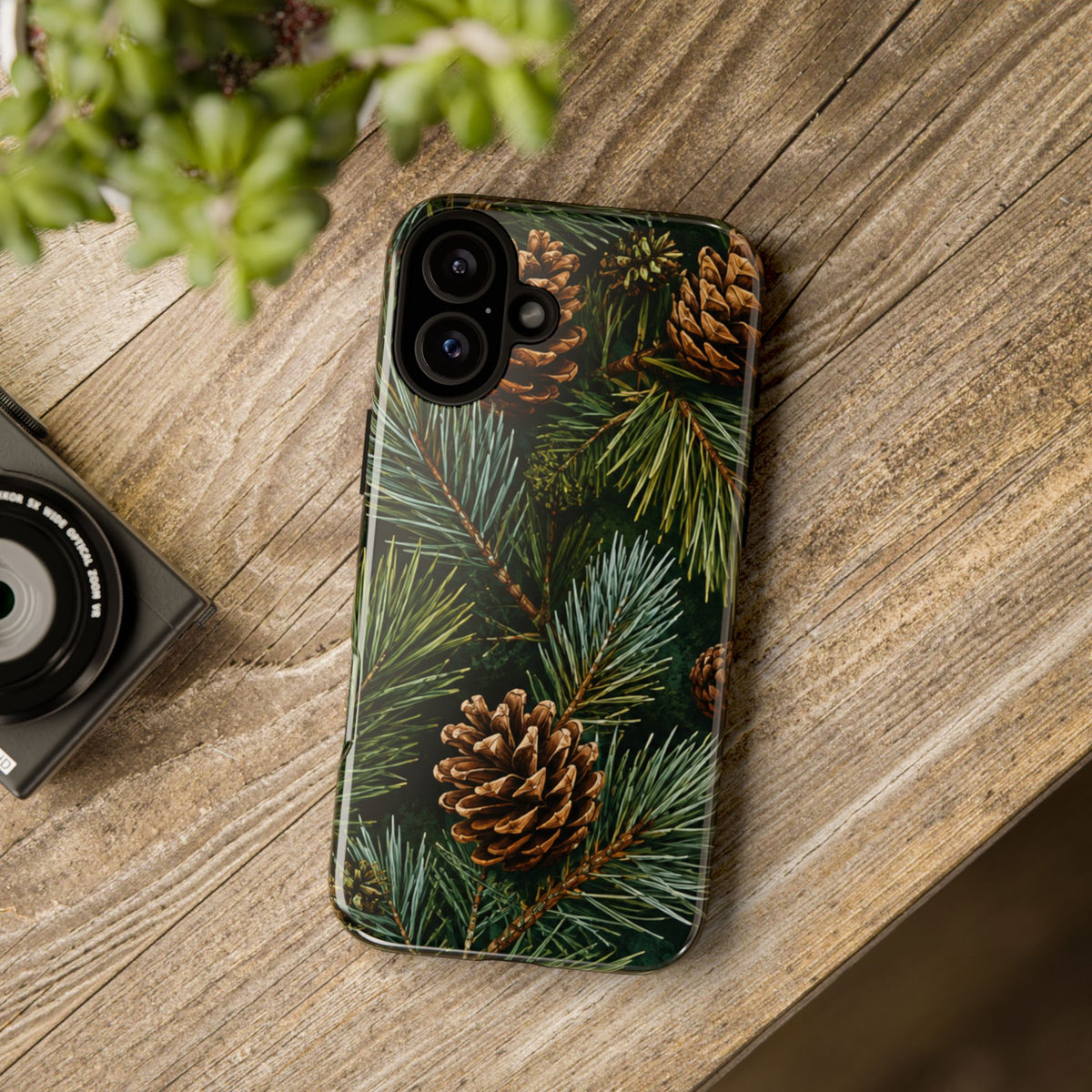 Pinecone Pines Phone Case — Festive Evergreen iPhone Cover