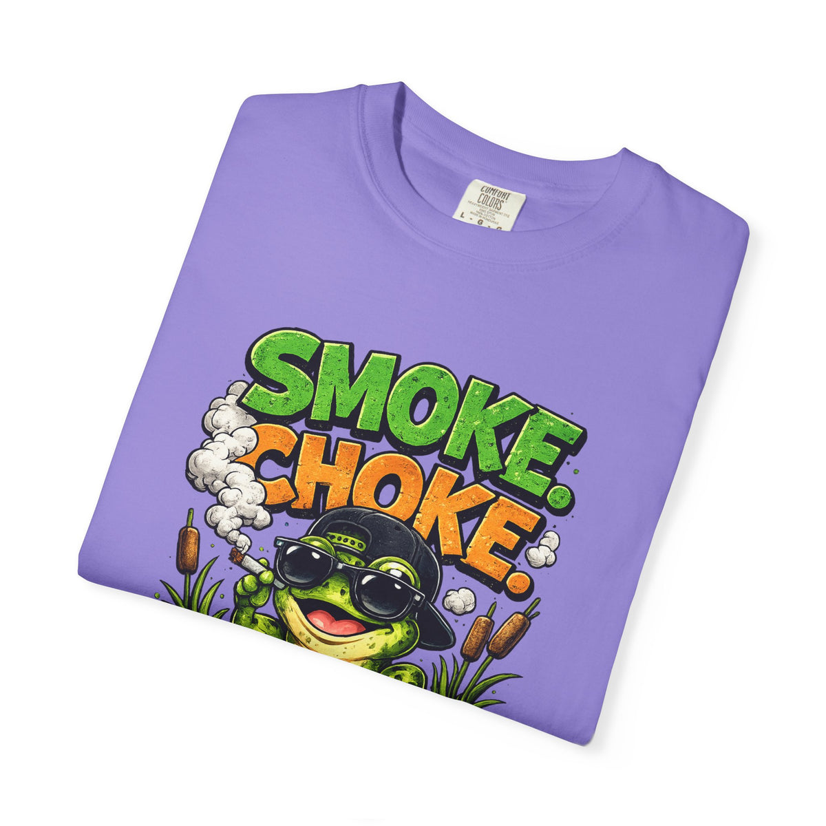 Smoke Choke Croak Frog T-shirt | Graphic Frog Tee
