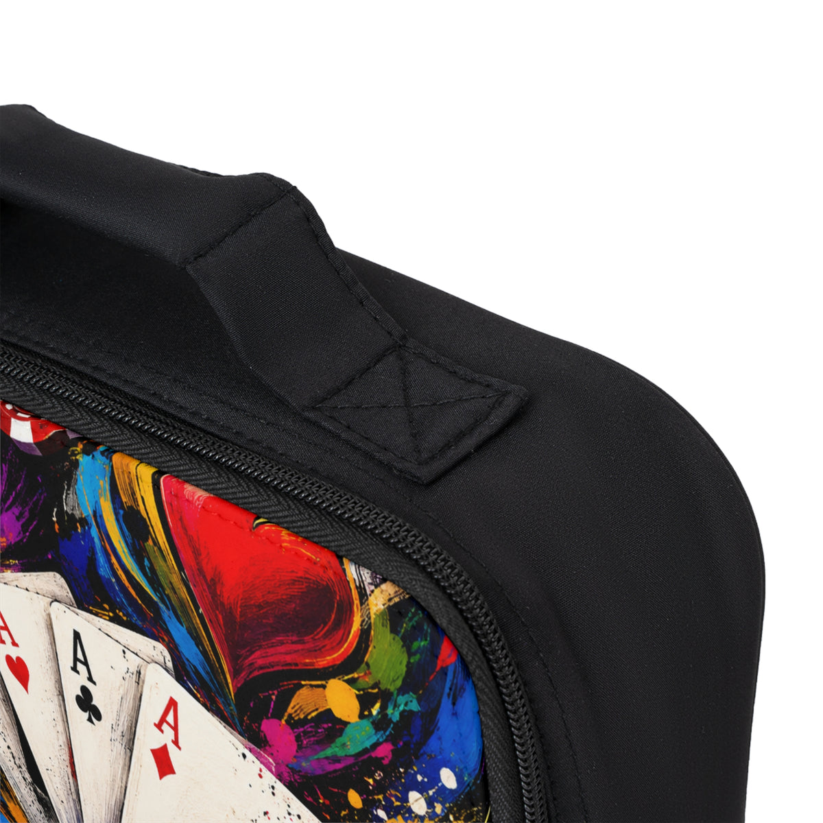 Card Game Lunch Bag — Colorful Poker Aces Design
