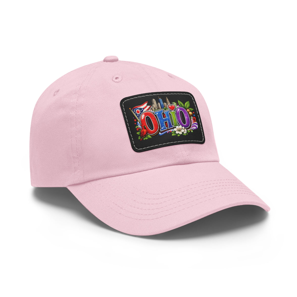 Ohio Patch Dad Hat | Leather Rectangle State Patch