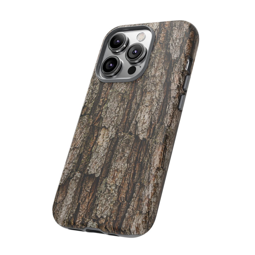 Bark Texture Phone Case - Rugged Woodland Camouflage for Nature Lovers