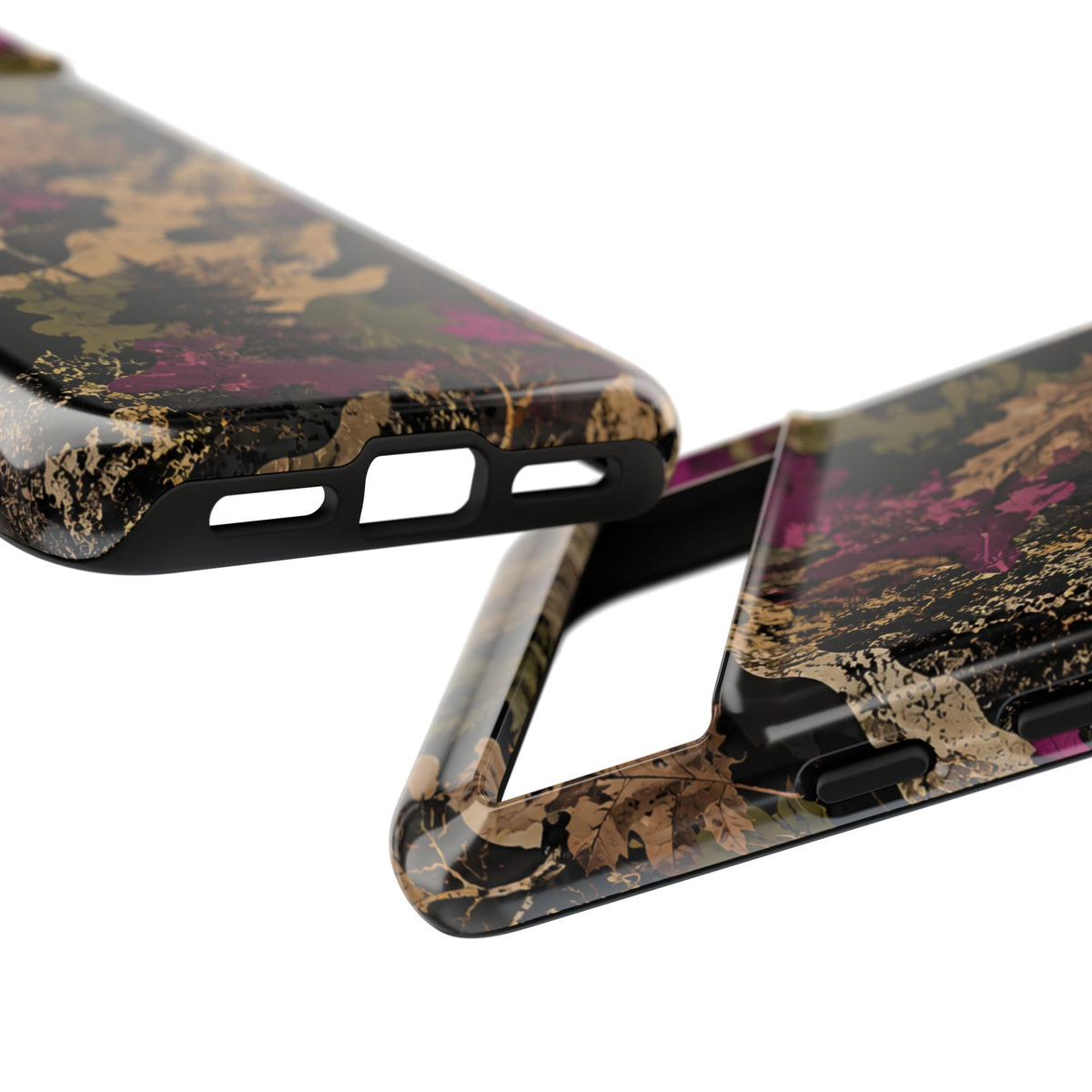 Camo Floral Tough Phone Case — Rugged Nature-Inspired Protection