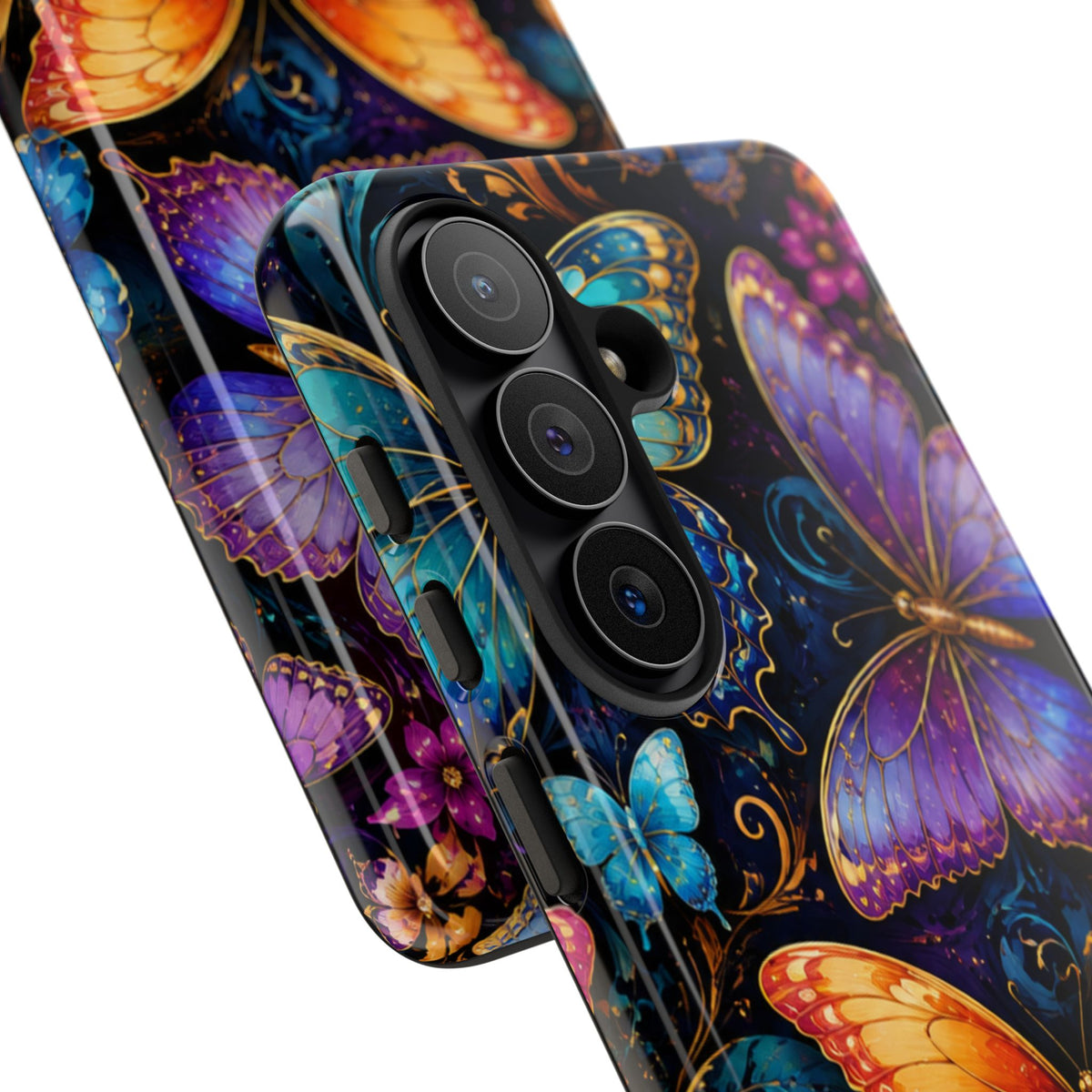 Butterfly Tough Phone Case — Colorful Floral Butterflies Protective Cover