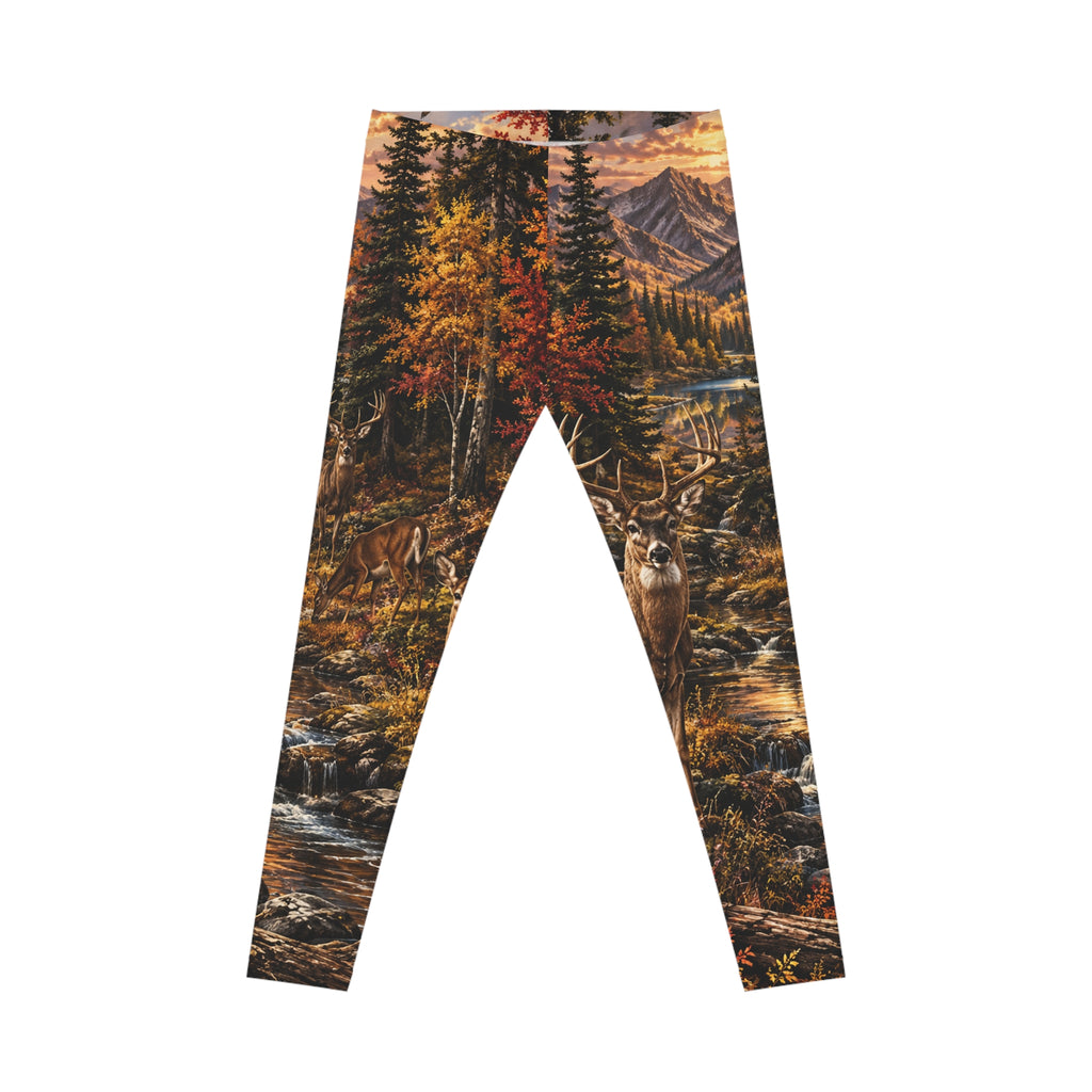 Autumn Mountain Wildlife Leggings
