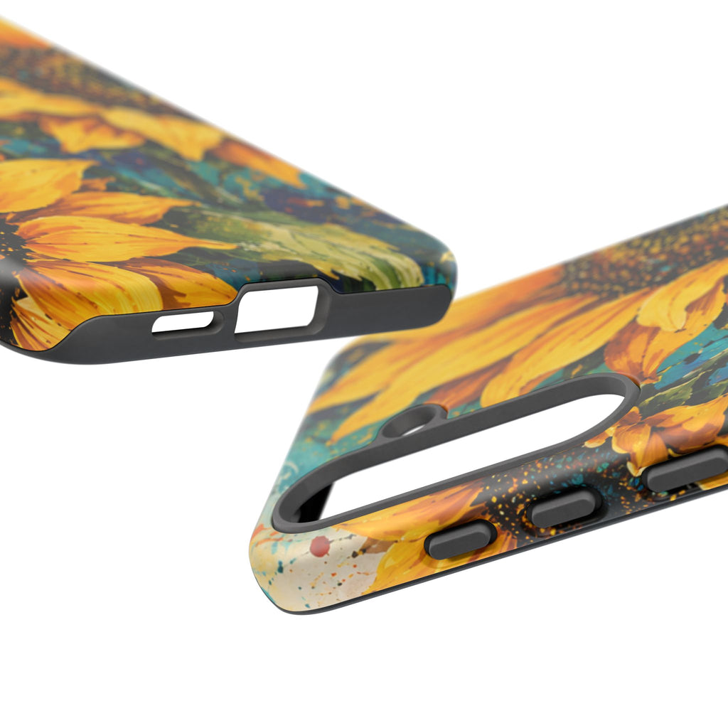 Sunflower Art Phone Case — Vibrant Yellow Floral Tough Case