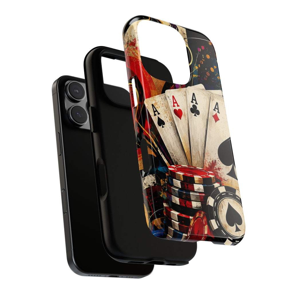 Casino Poker Ace Phone Case — Vintage Playing Cards & Chips Protective Cover