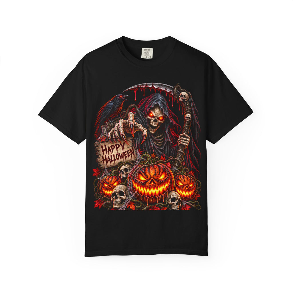 Halloween Grim Reaper Pumpkin T-Shirt — Happy Halloween Graphic Tee