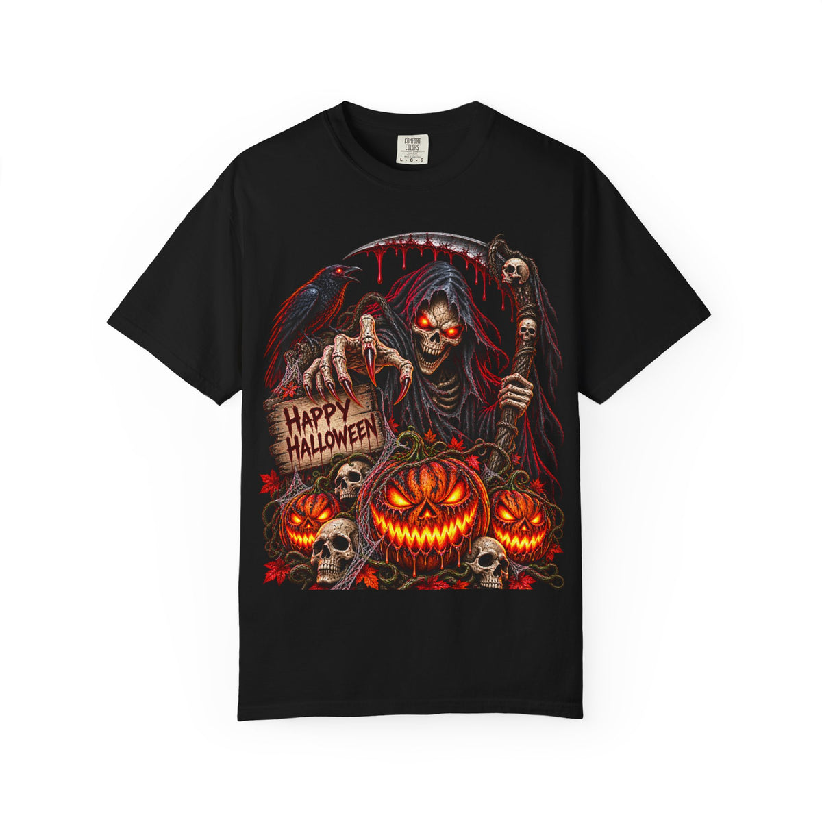 Halloween Grim Reaper Pumpkin T-Shirt — Happy Halloween Graphic Tee