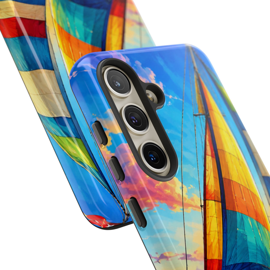 Sailboat Sunset Phone Case — Colorful Nautical iPhone Cover