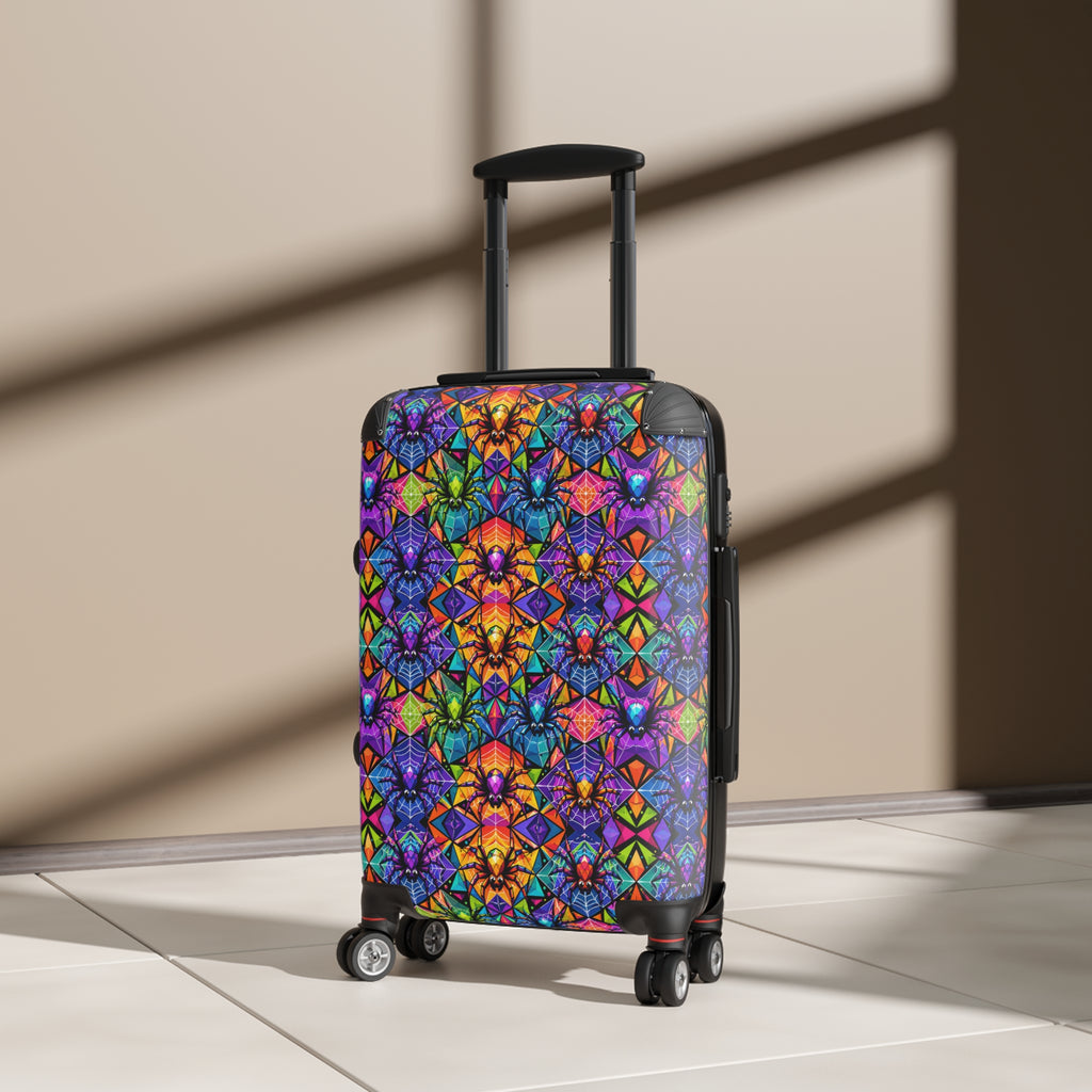 Vibrant Kaleidoscope Suitcase – Colorful Geometric Travel Luggage