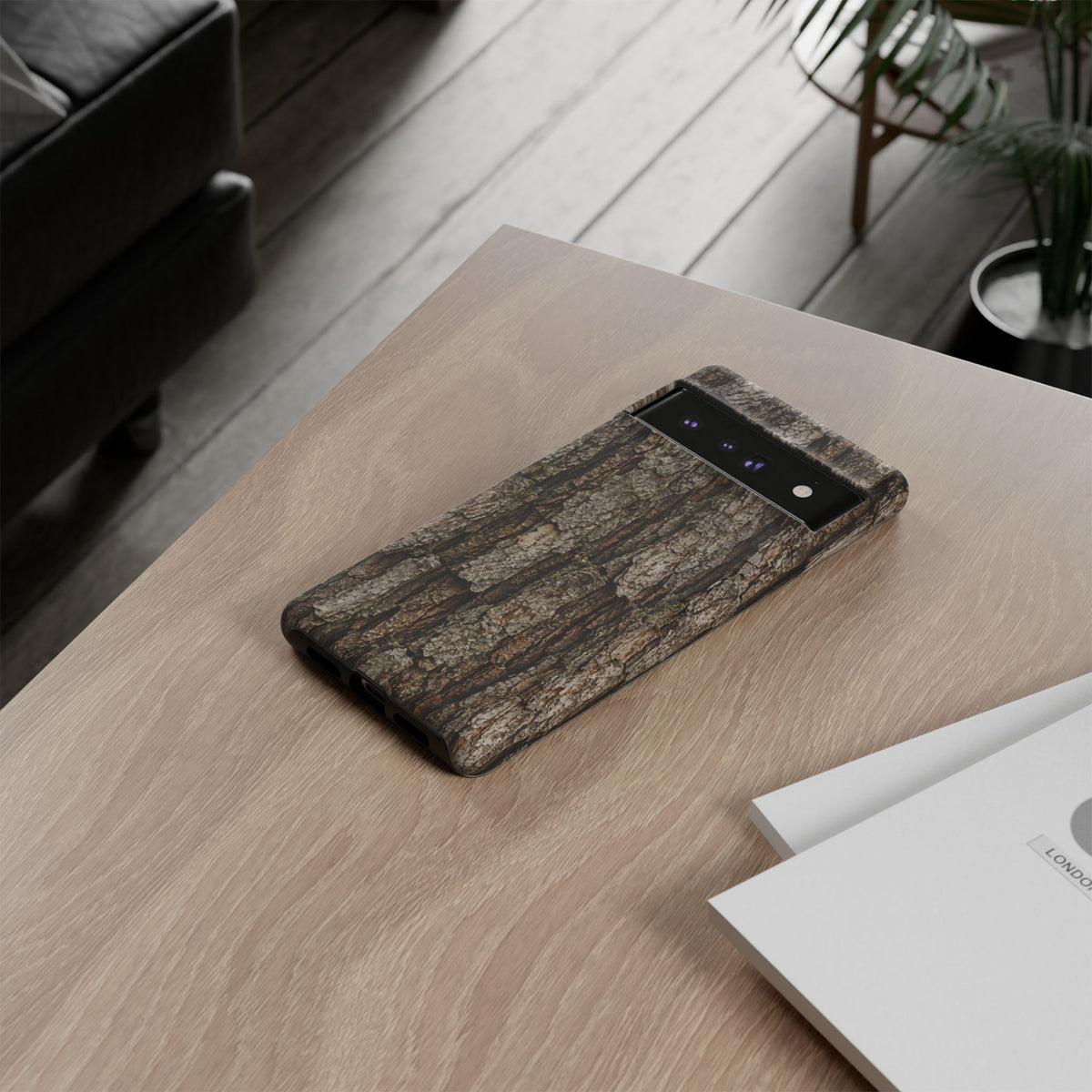 Bark Texture Phone Case - Rugged Woodland Camouflage for Nature Lovers