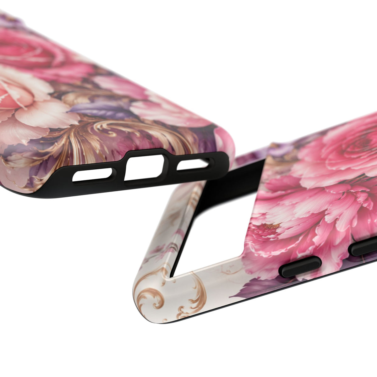 Pink Vintage Roses phone case | floral iPhone cover