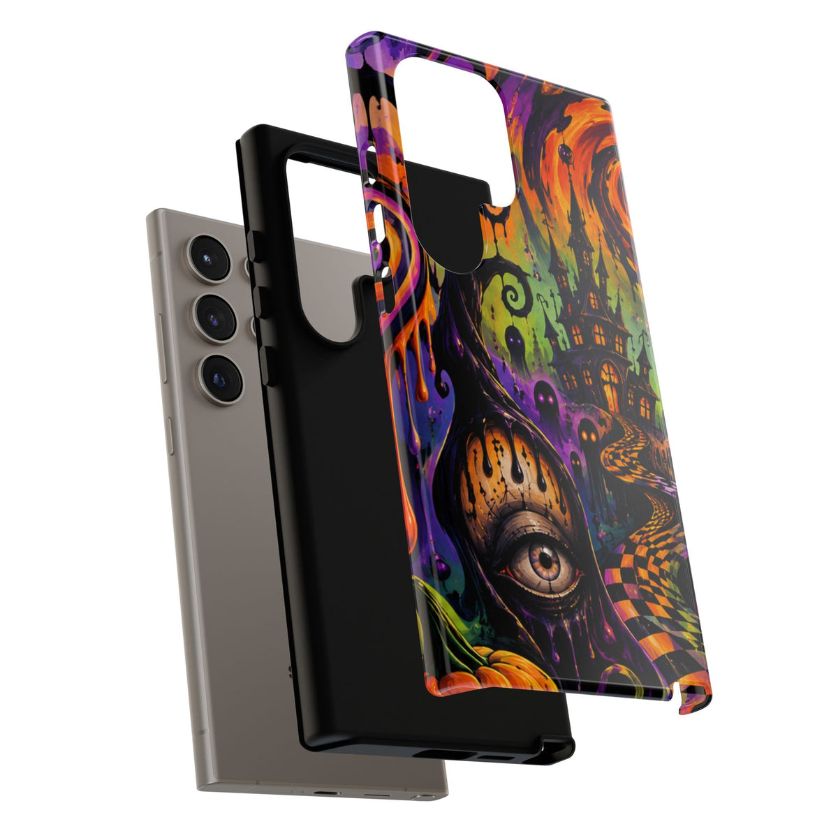 Phone Case — Psychedelic Haunted House Halloween Design