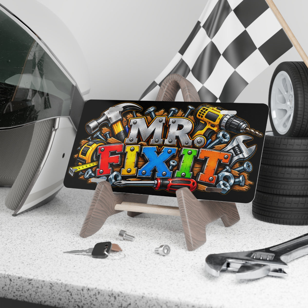 Mr Fix It Vanity Plate | Tool Garage License Plate