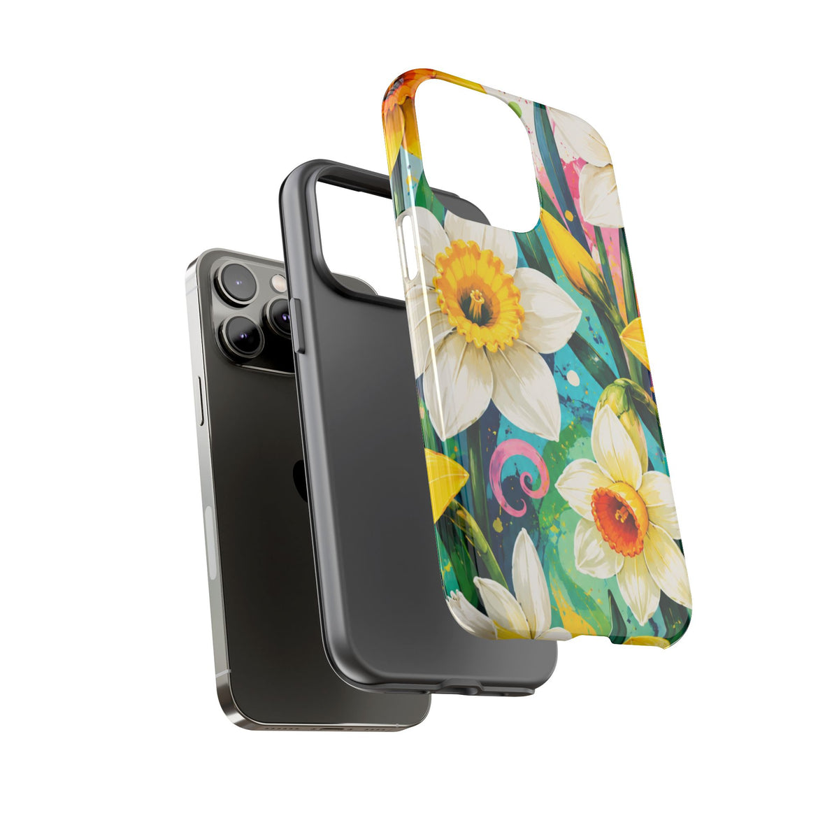 Daffodil Floral Phone Case — Bright Spring Garden Protective Cover