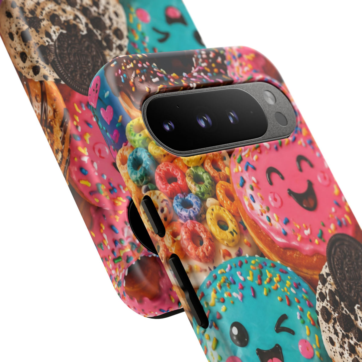 Donut Smile Tough Phone Case — Cute Colorful Desserts Protective Cover