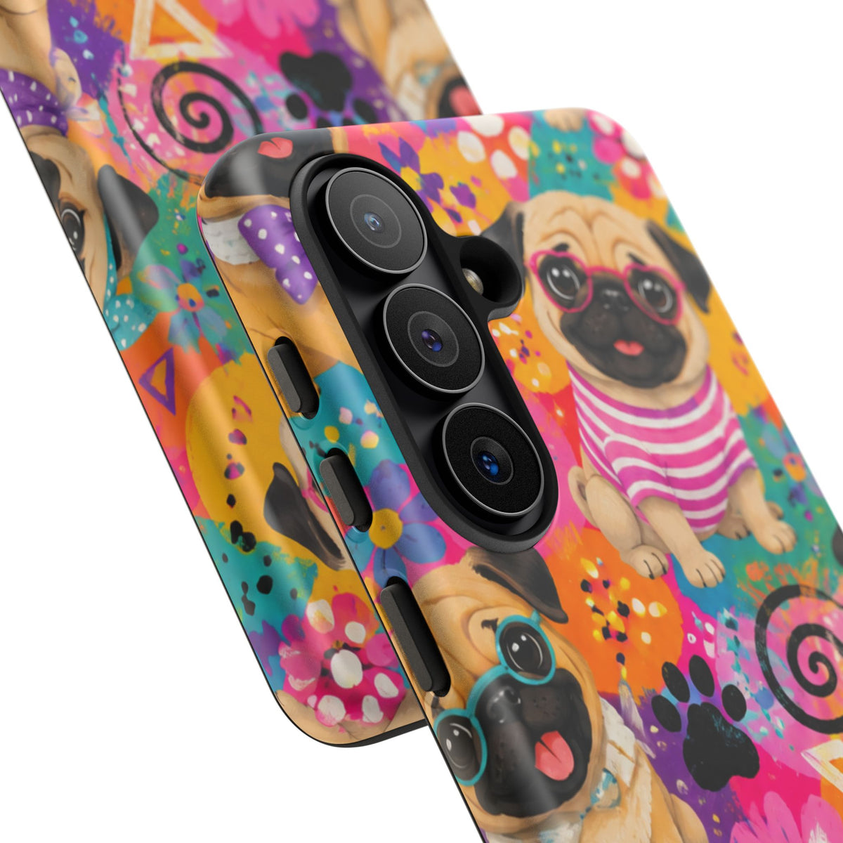 Pug Pop Art Phone Case — Colorful Pug Pattern Tough Case