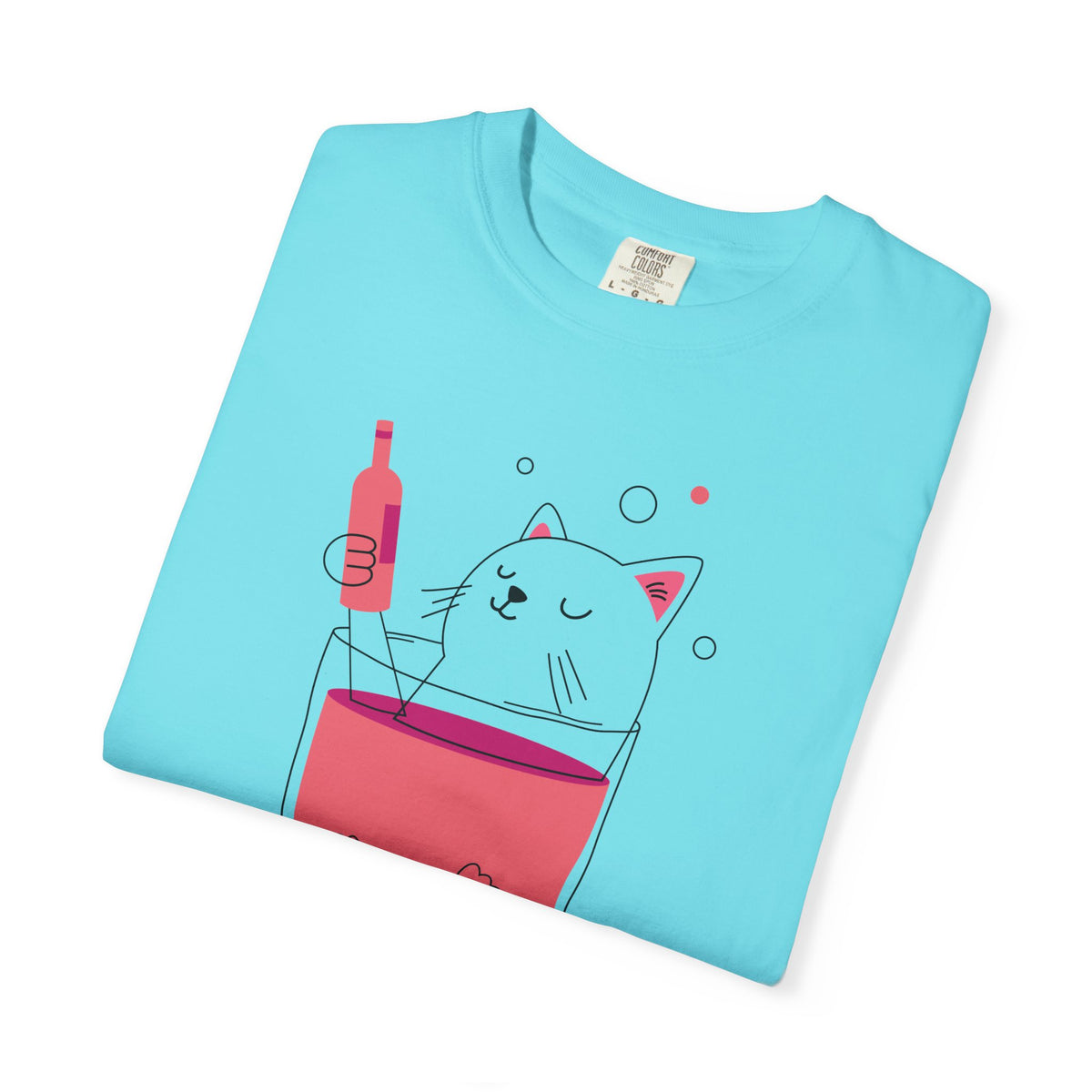 Cat in Wine Glass T-shirt | be good do good design