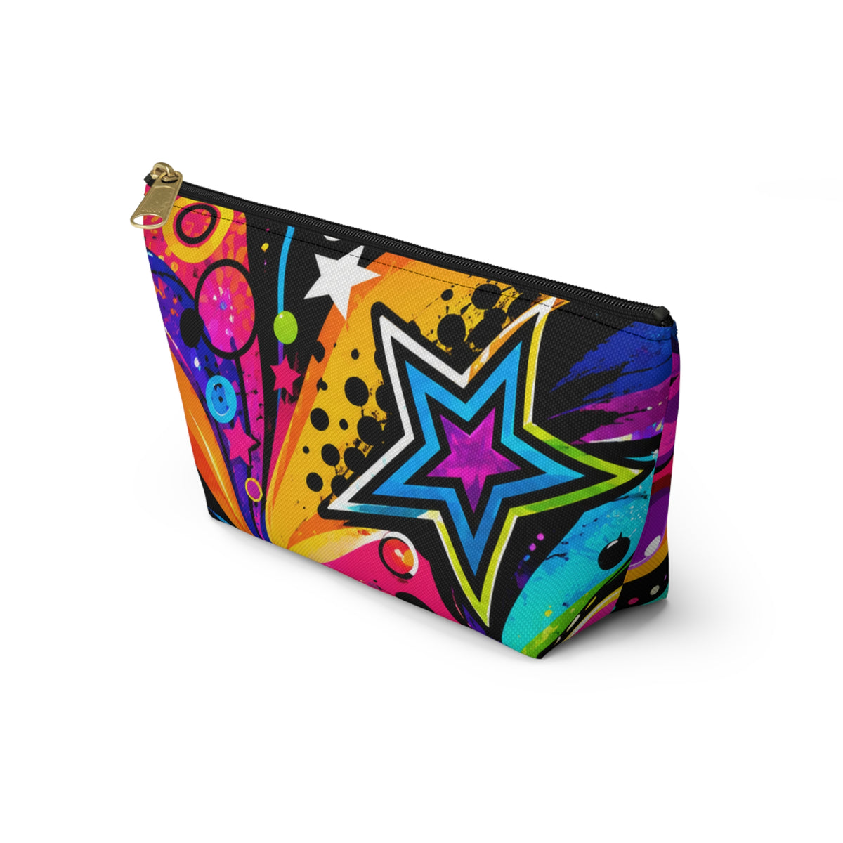 Colorful Pop Art Accessory Pouch — Starburst Cosmetic Bag