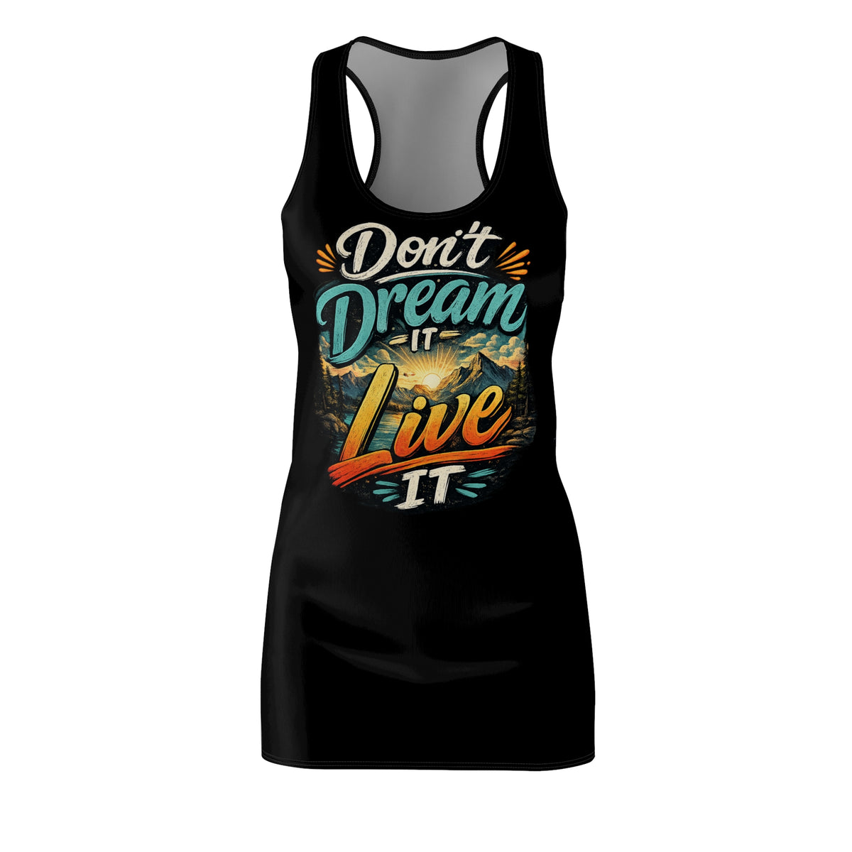 Don't Dream It Live It dress | Racerback dress with mountain typography