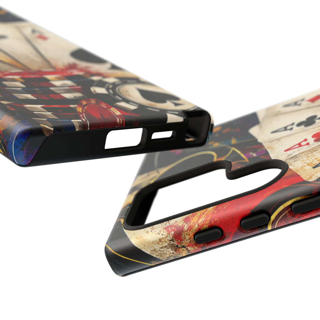 Casino Poker Ace Phone Case — Vintage Playing Cards & Chips Protective Cover