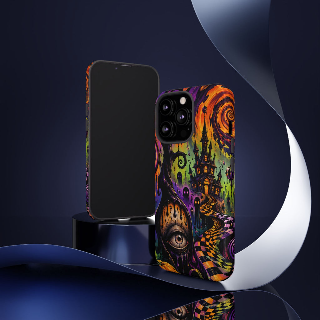 Phone Case — Psychedelic Haunted House Halloween Design