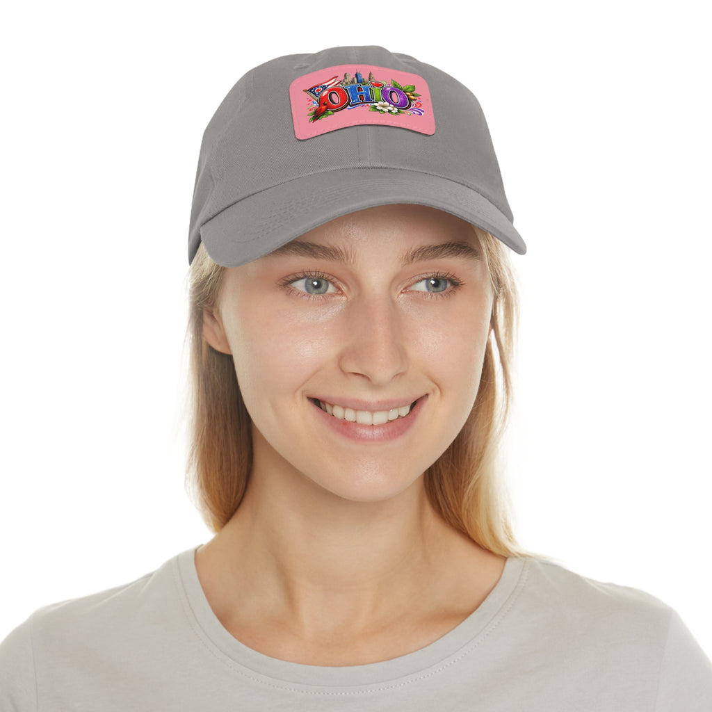 Ohio Patch Dad Hat | Leather Rectangle State Patch