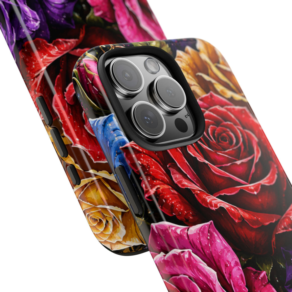 Tough Phone Case — Vibrant Rose Garden Protective Phone Cover