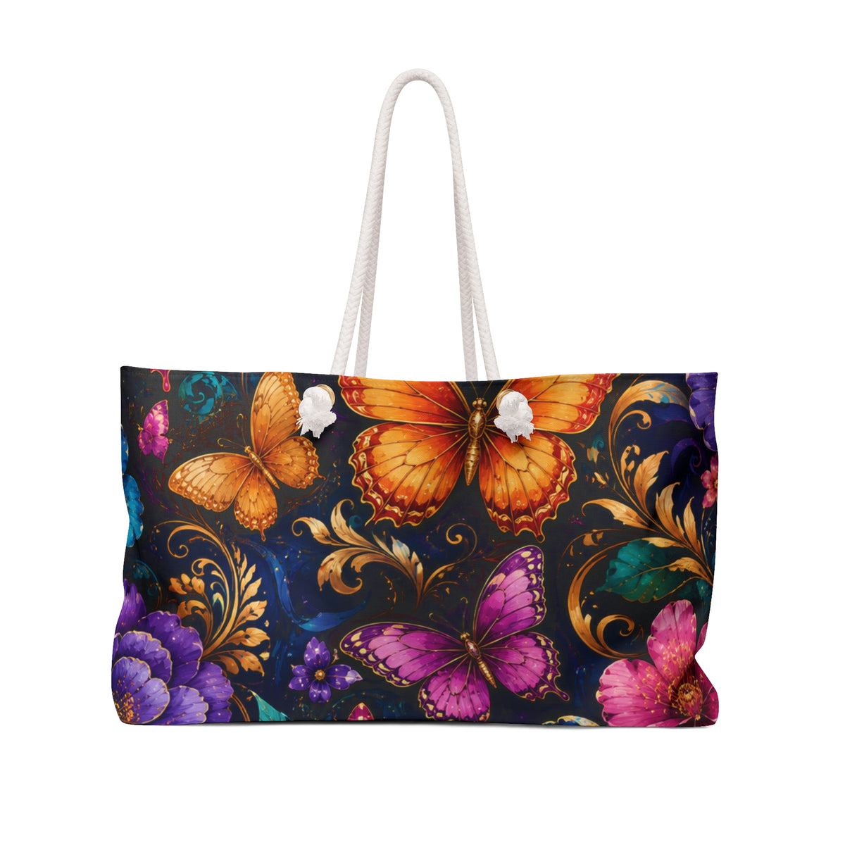 Butterfly Garden Weekender Bag — Colorful Floral Travel Tote
