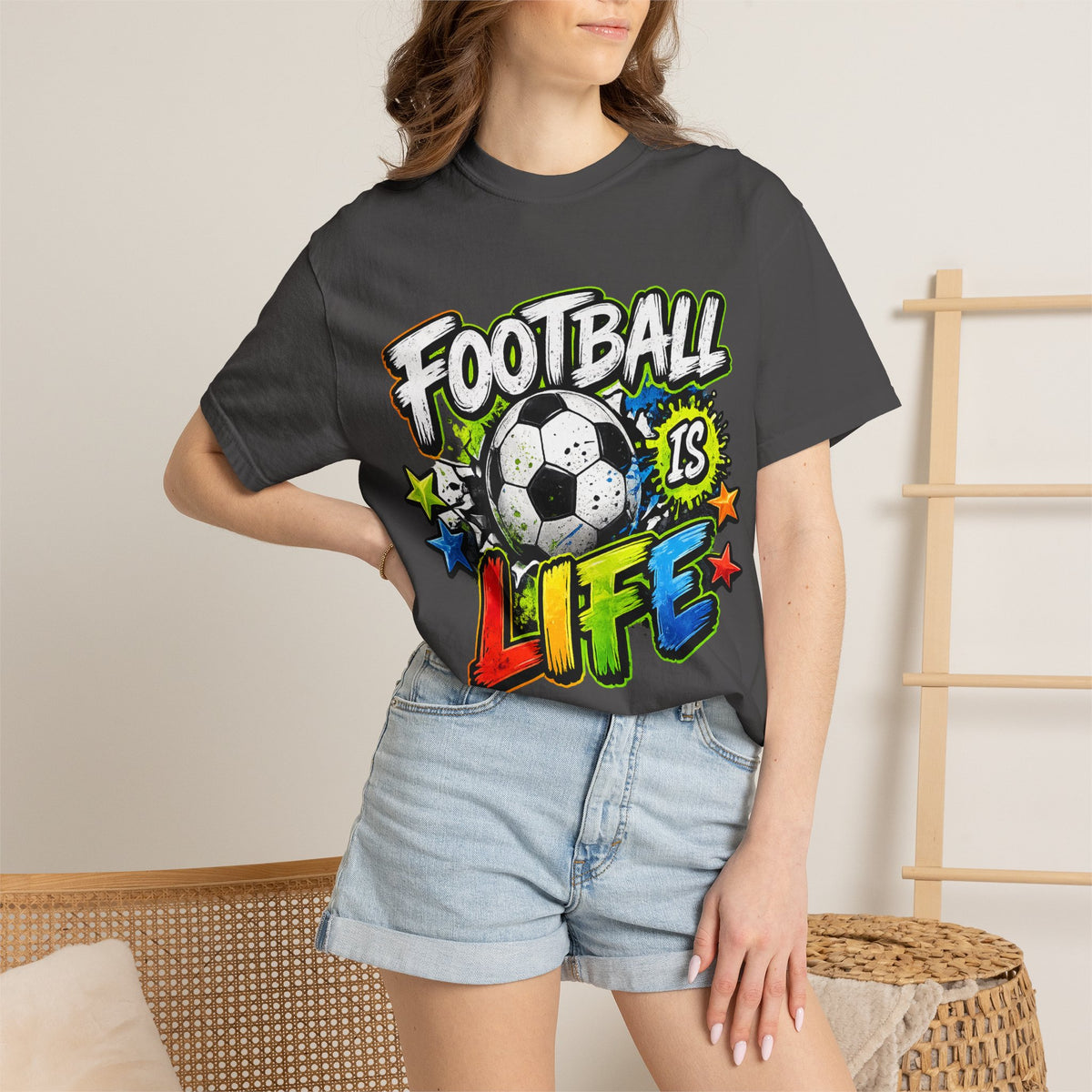 Football Is Life T-shirt | Soccer Ball Graphic Tee, Youth Sports