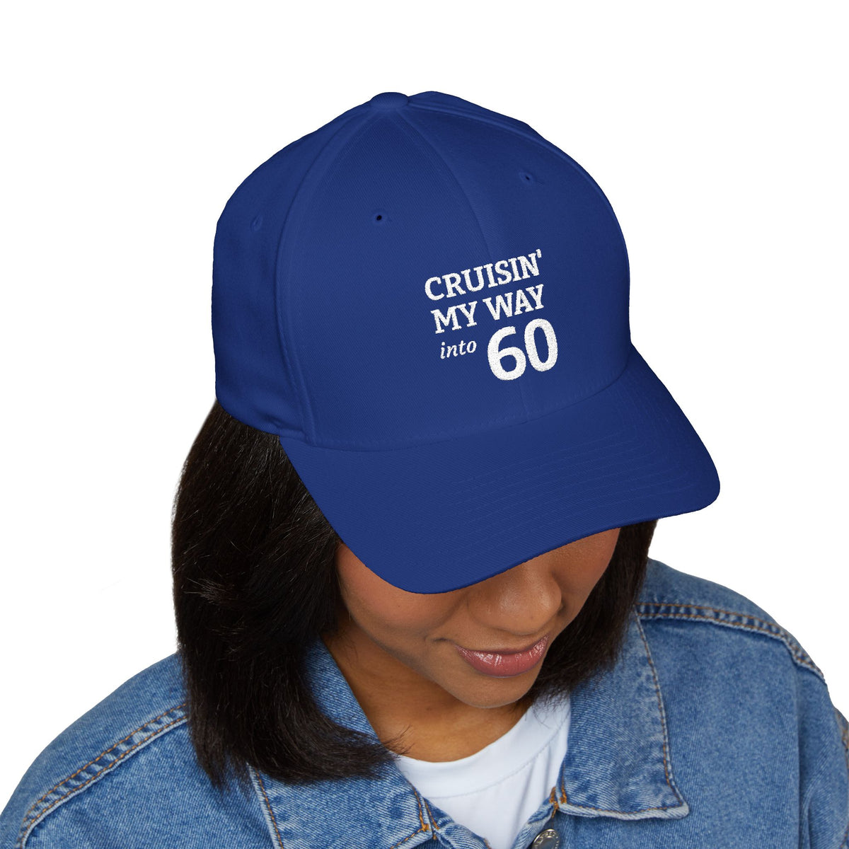 Embroidered 'Cruisin' My Way into 60' Baseball Cap – 60th Birthday Gift