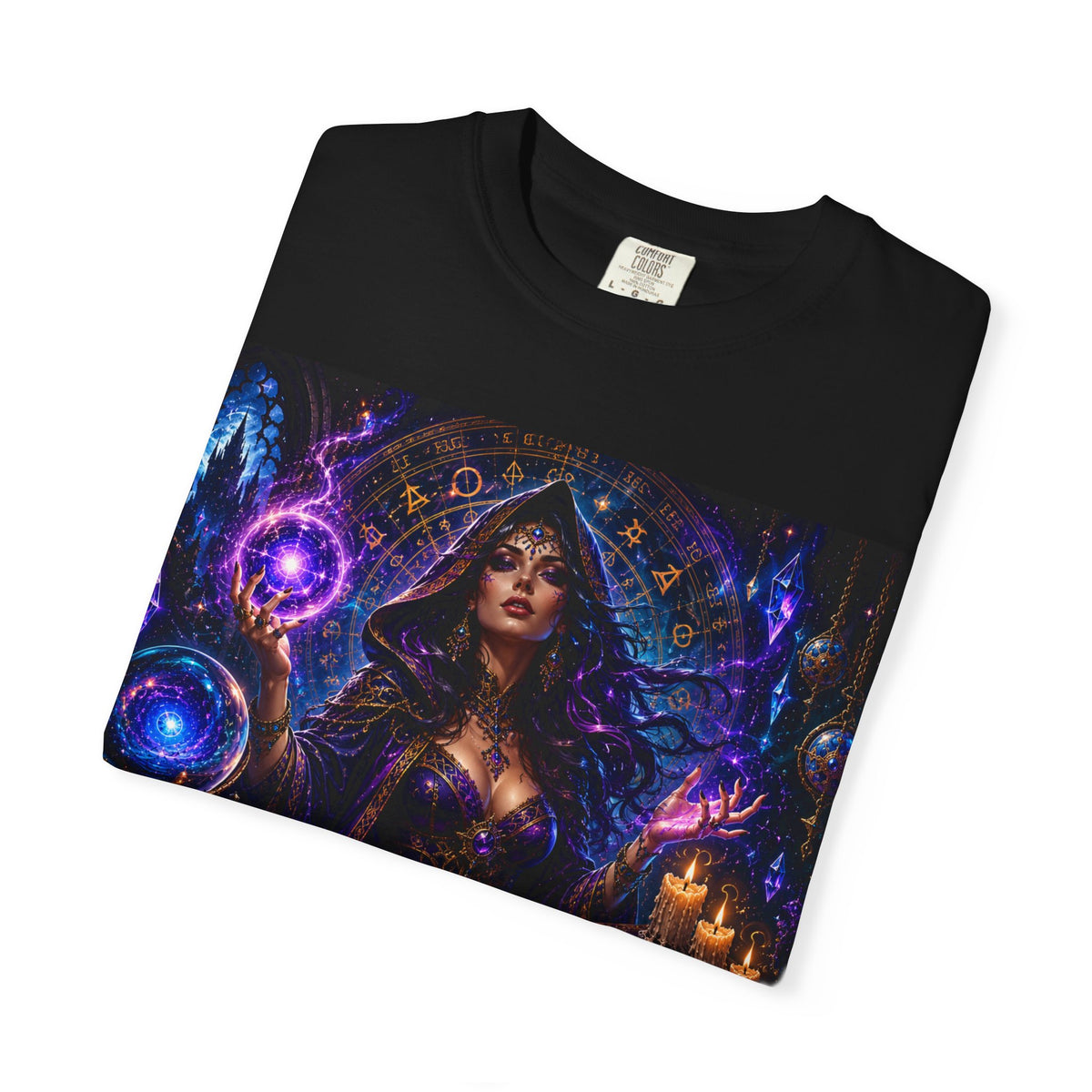 Witch Sorceress Magic T-Shirt — Mystic Spellbook Illustration
