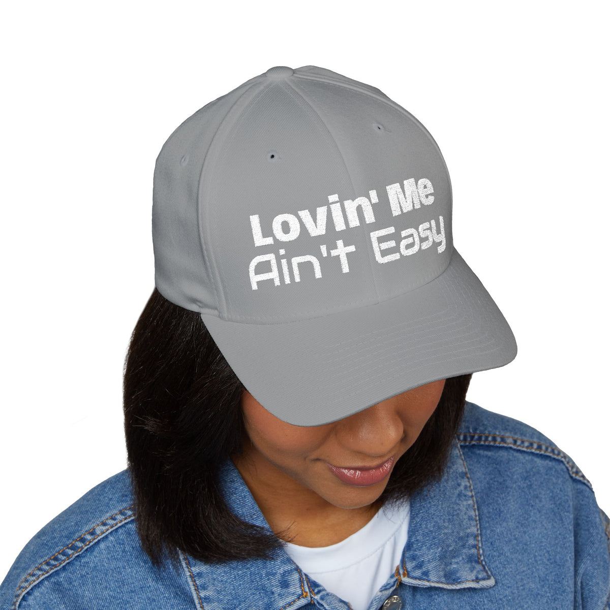 Lovin' Me Ain't Easy Embroidered Baseball Cap