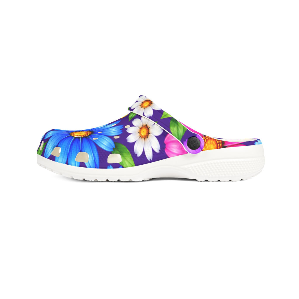 Floral EVA Foam Clogs — Bright Daisy Garden Slip-On Shoes