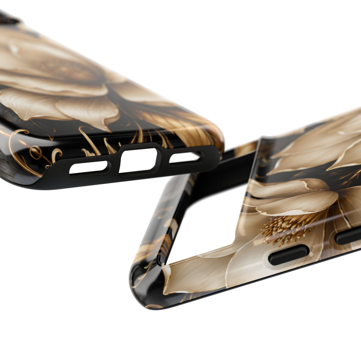 Floral Tough Case — Elegant Gold Magnolia Phone Case