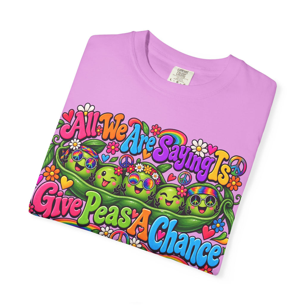 Give Peas a Chance T-Shirt — Retro Hippie Peace Garden Tee