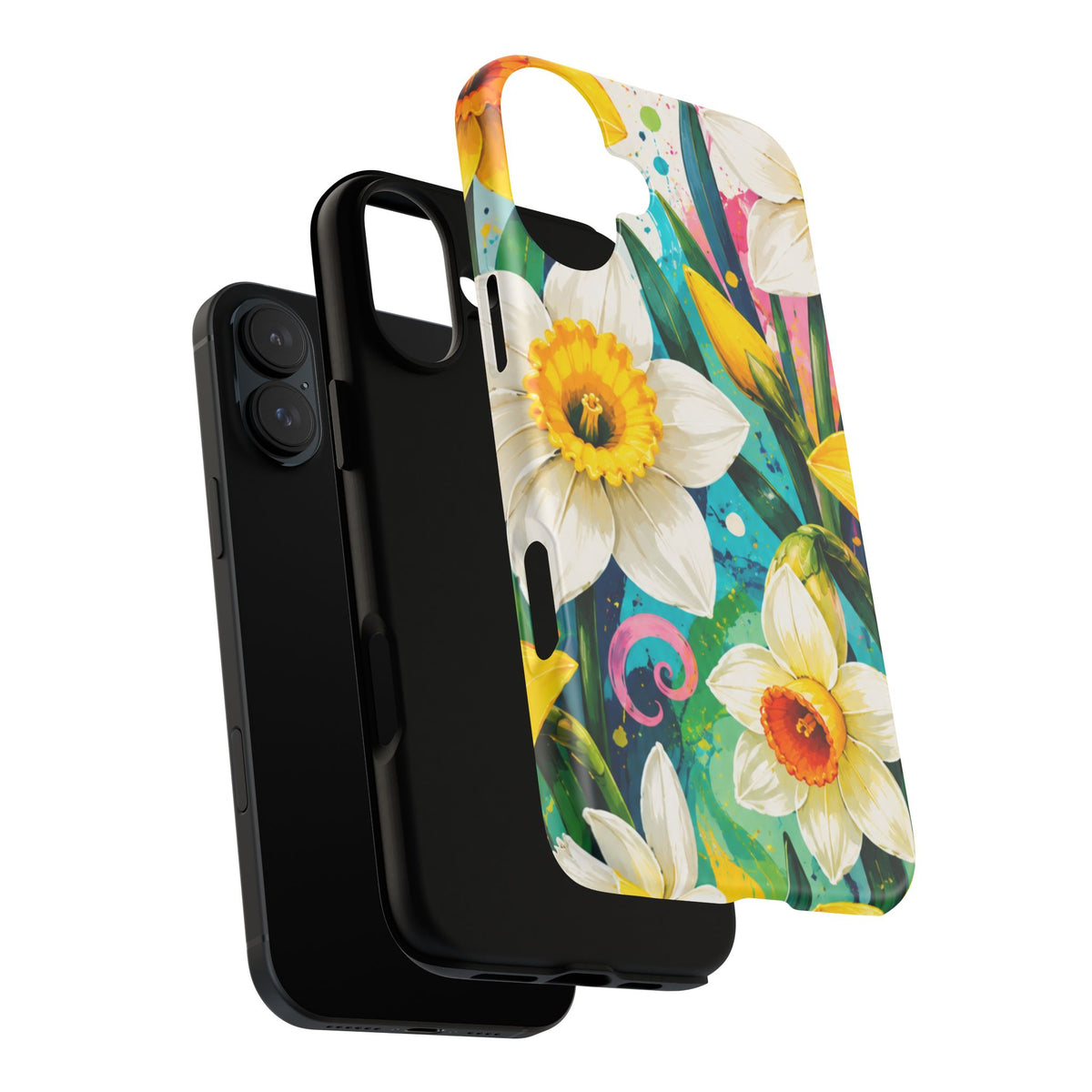 Daffodil Floral Phone Case — Bright Spring Garden Protective Cover