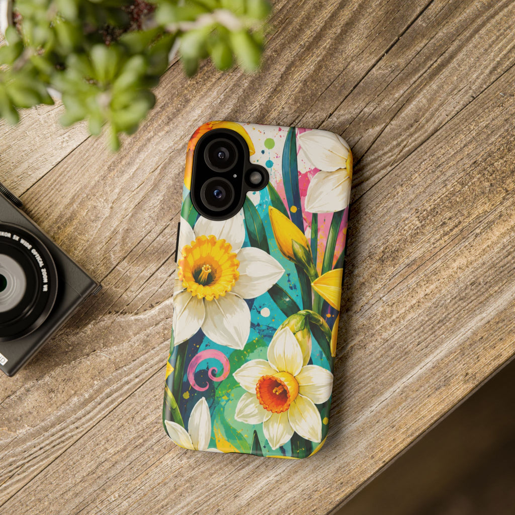 Daffodil Floral Phone Case — Bright Spring Garden Protective Cover