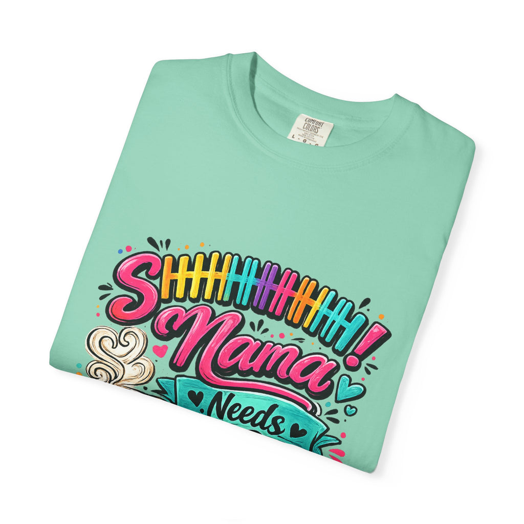 Mama Needs Coffee T-shirt | Colorful Coffee Cup Typography