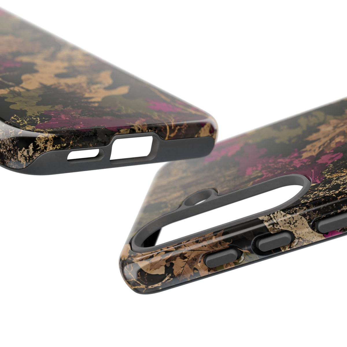 Camo Floral Tough Phone Case — Rugged Nature-Inspired Protection