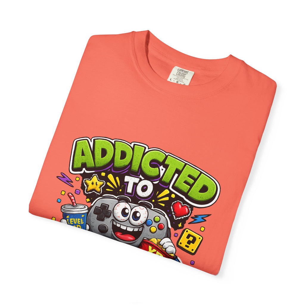 Addicted to Video Games T-Shirt | Gamer Controller Graphic Tee