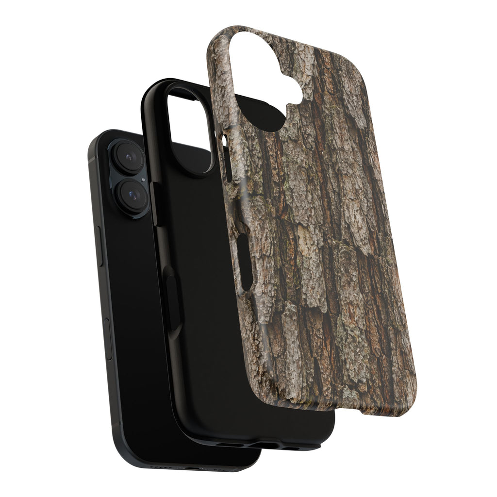 Bark Texture Phone Case - Rugged Woodland Camouflage for Nature Lovers