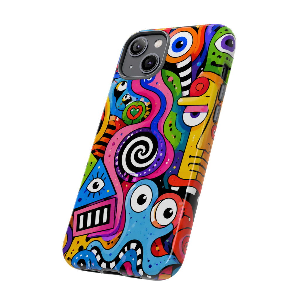 Colorful Abstract Doodle Tough Phone Case