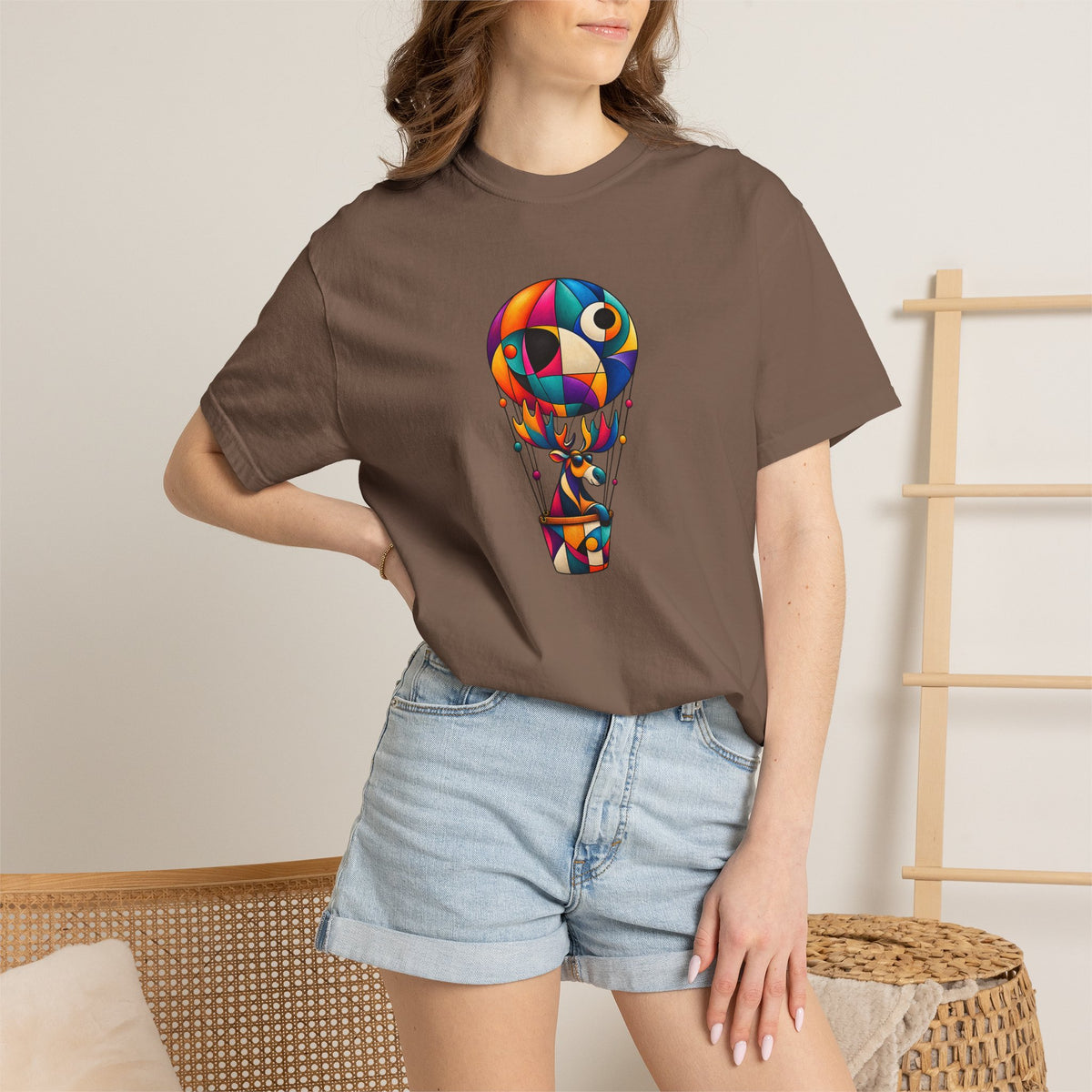 Hot Air Balloon Abstract Art T-Shirt