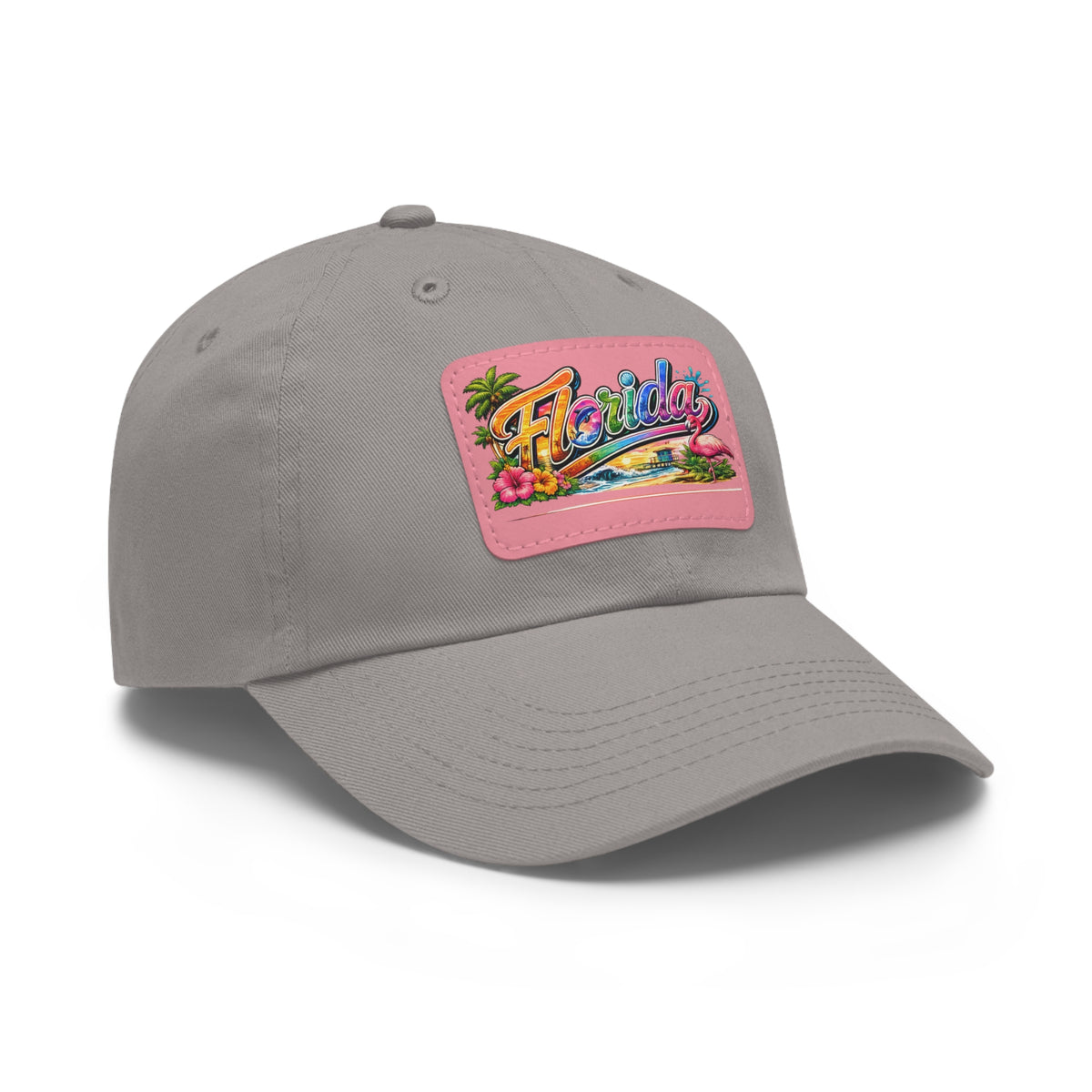 Florida Retro Patch Dad Hat | Leather Rectangle