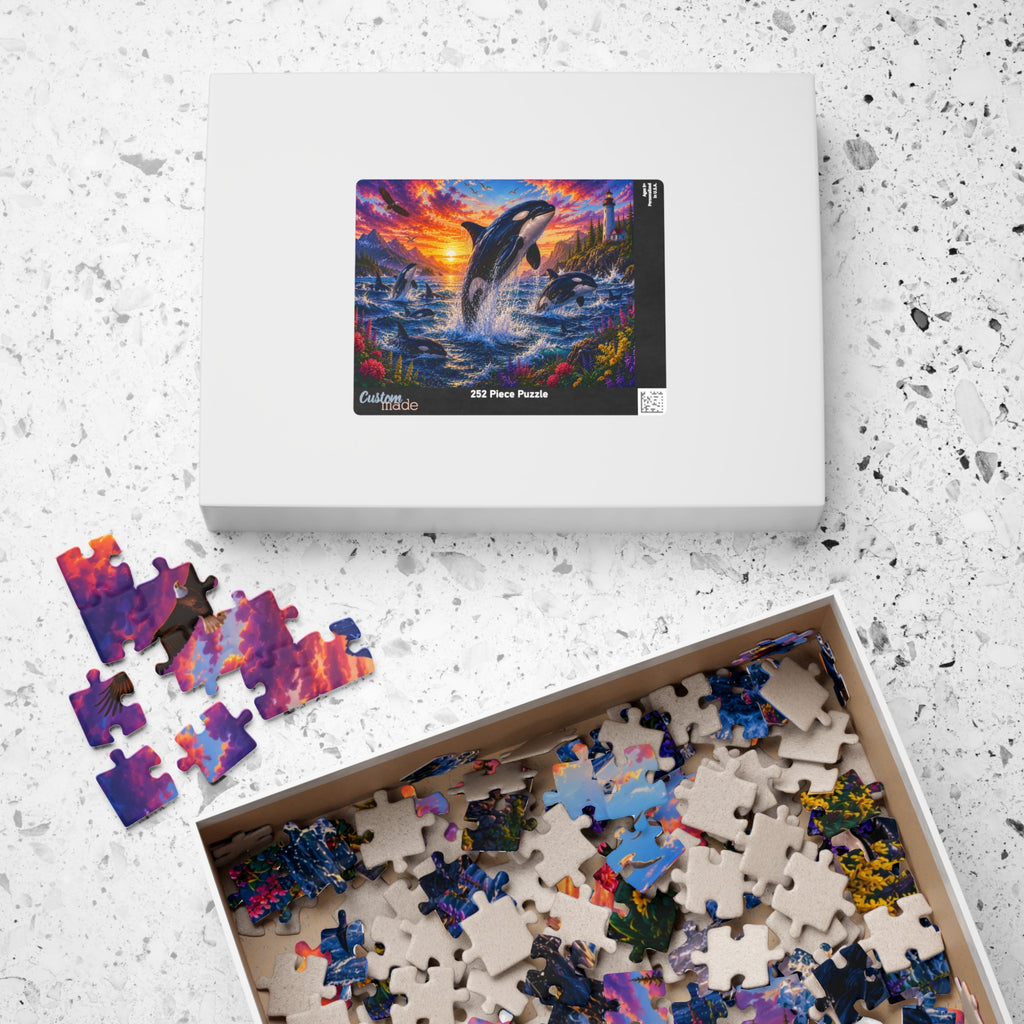 Orca Sunset Splash Puzzle | 252-1014 Piece Jigsaw