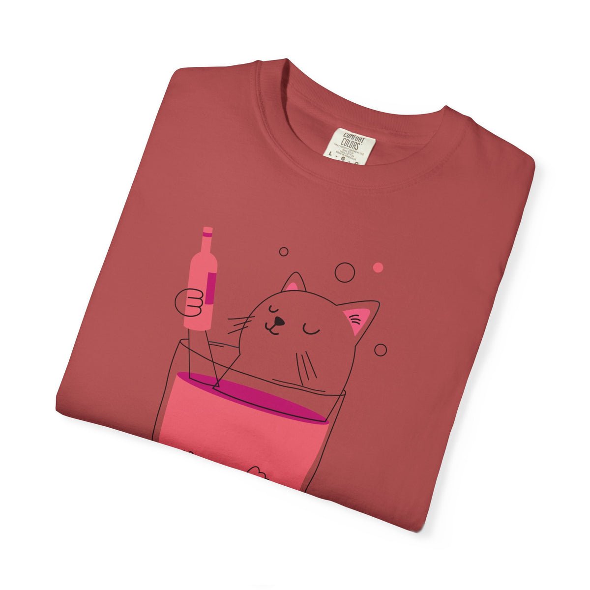 Cat in Wine Glass T-shirt | be good do good design