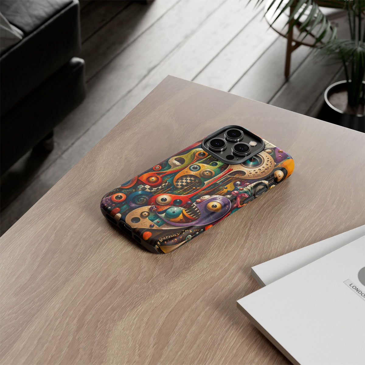 Surreal Monster Art Phone Case — Colorful Abstract Creature Design
