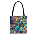 Colorful Sea Turtles Tote Bag — Vibrant Ocean Art Beach Tote