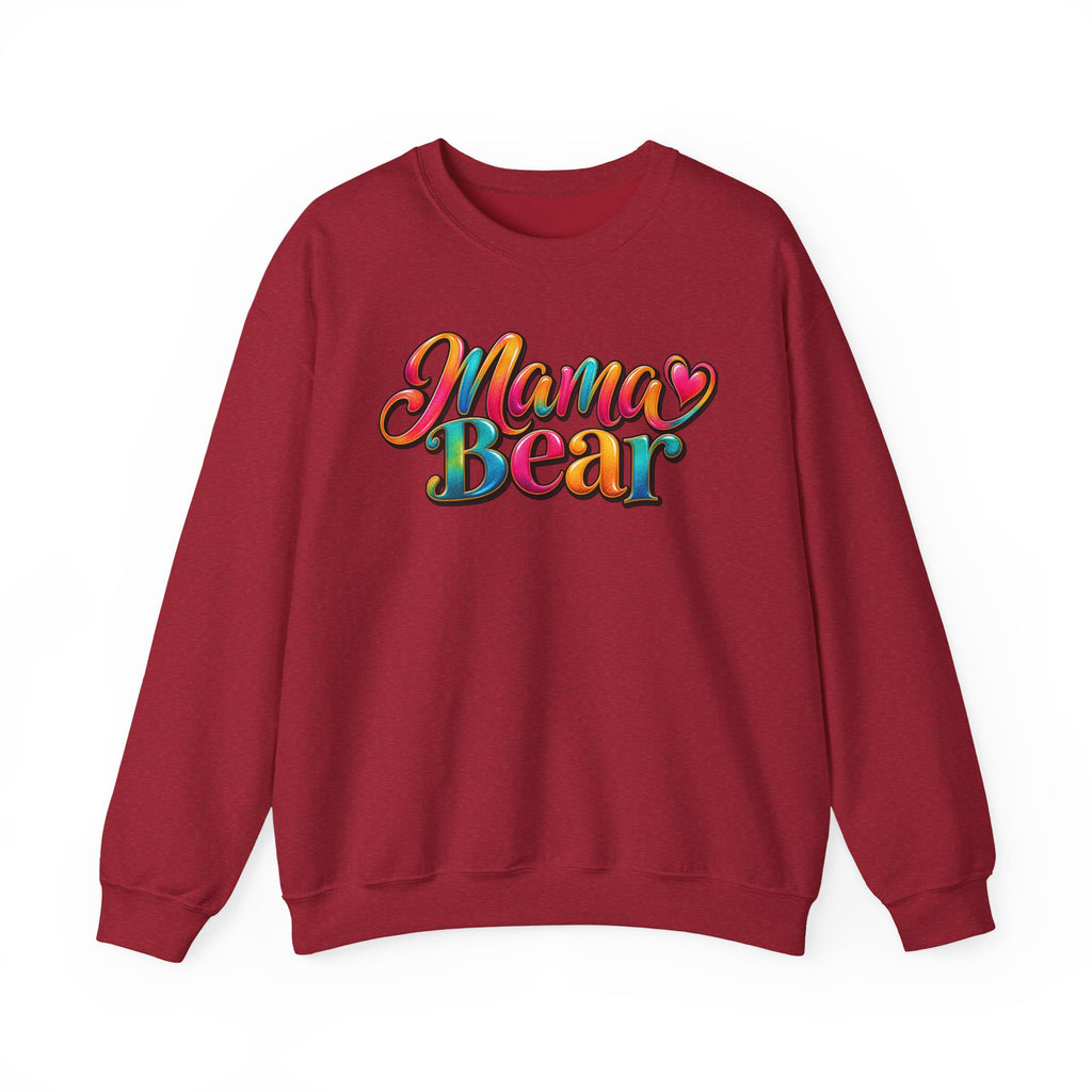 Mama Bear Crewneck Sweatshirt – Colorful Retro Mom Graphic